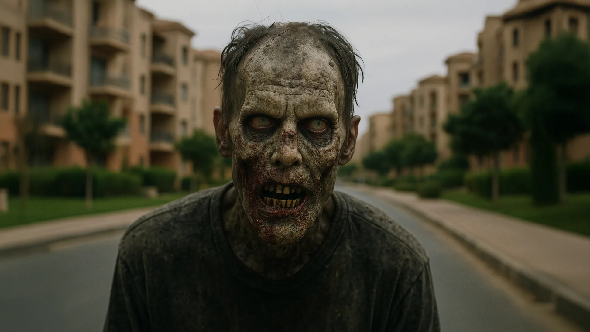 Stylized zombie makeup still (blurred preview)