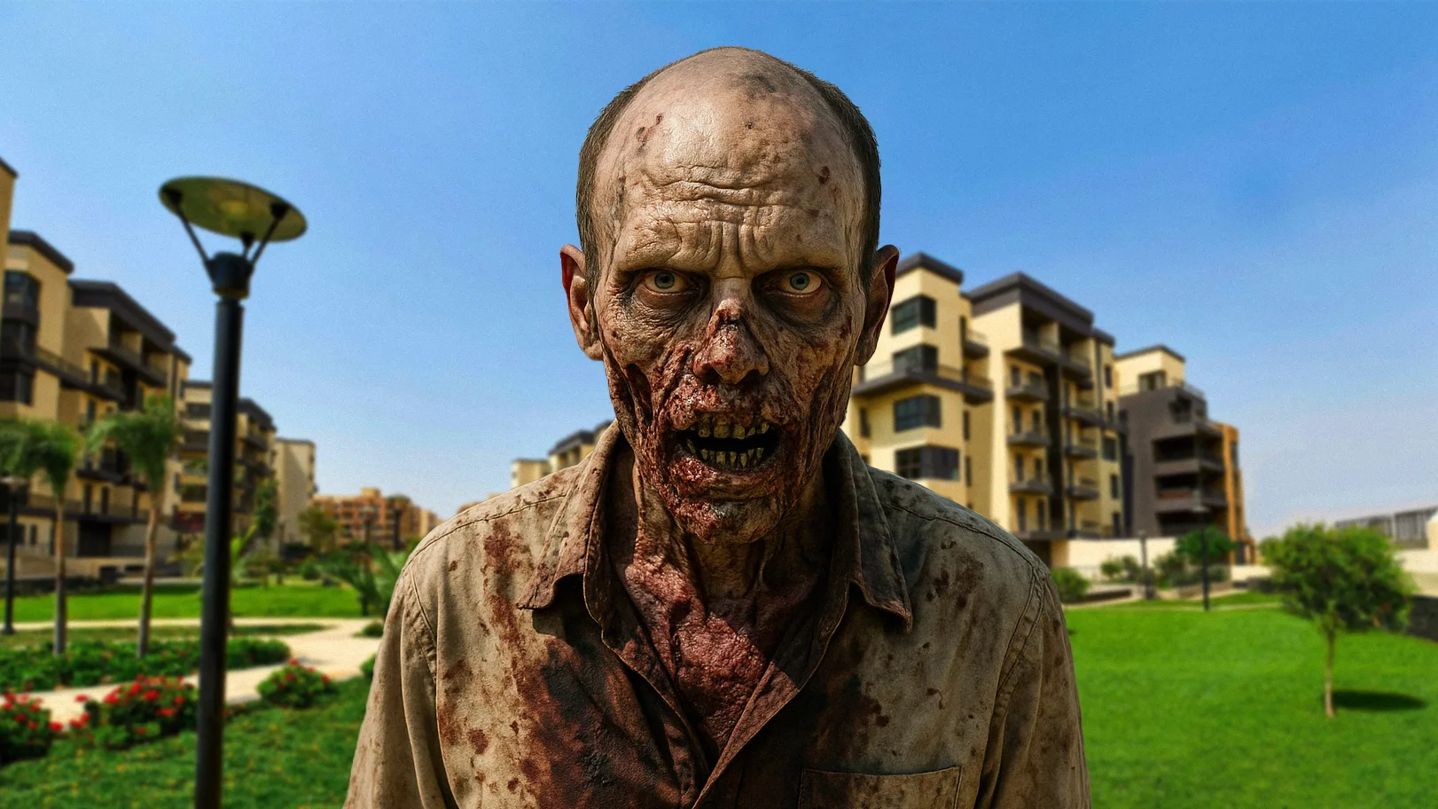 Stylized zombie makeup still (blurred preview)